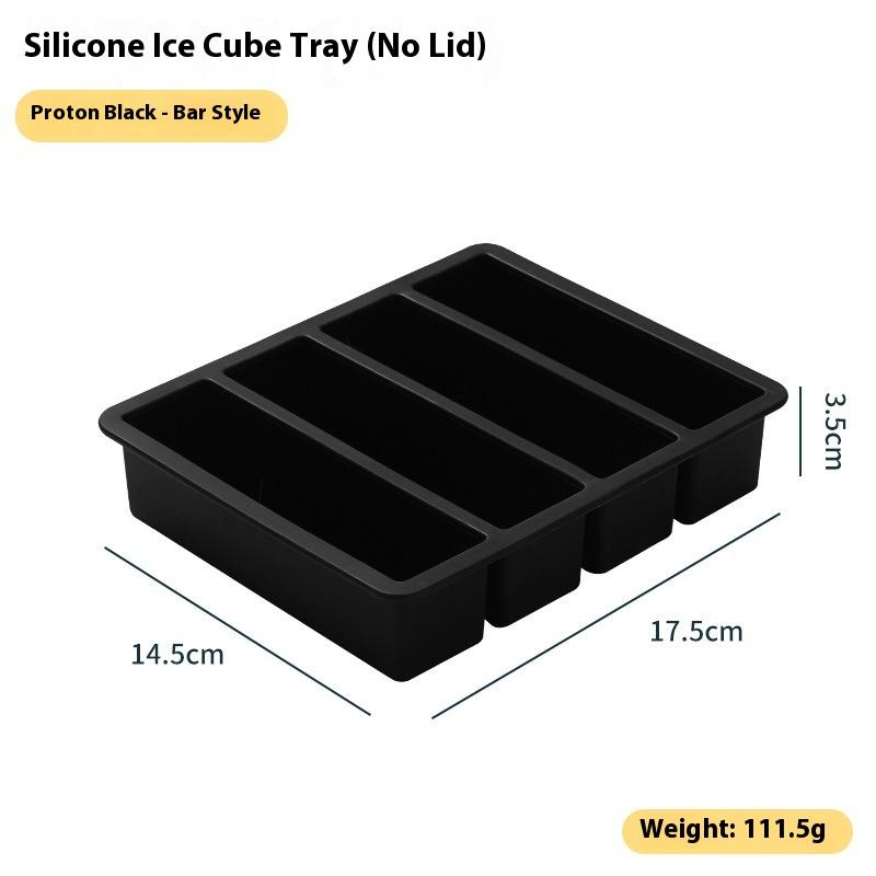 

Strip Shap Ice Cube Trays Giant Silicone Ice Cubes Square Tray Mold Non-toxic Durable Wine Ice Cube Easy-Release Ice Cube Molds чёрный