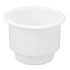 Cup Drink Holder with Drain Hole Easy To Clean Smooth Surface Recessed Drink Holder for RV Yacht Truck White