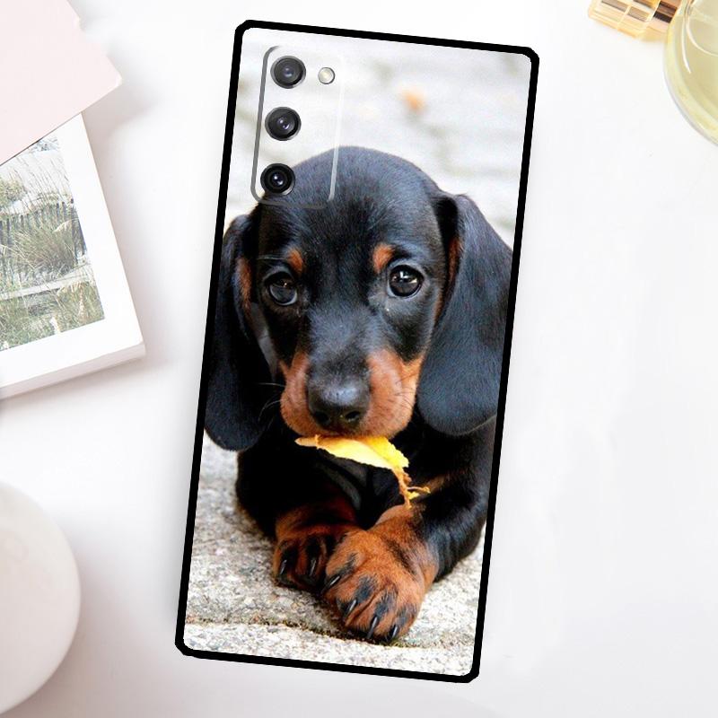 Cute Dachshund Teckel Dackel Dog Case For Samsung Galaxy S24 S23 S22 Ultra S21 S20 FE Note 10 Plus Note 20 S8 S9 S10 Cover