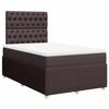 Cadre de lit avec matelas - Maison Exclusive - Marron foncé - 120x200 cm - Tissu &amp; ressorts ensachés