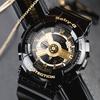 Casio watch series-GABA quartz movement, resin strap, Japanese and Korean watch, same style for men and women, black dial GA-100CF-1A9&BA-110-1A