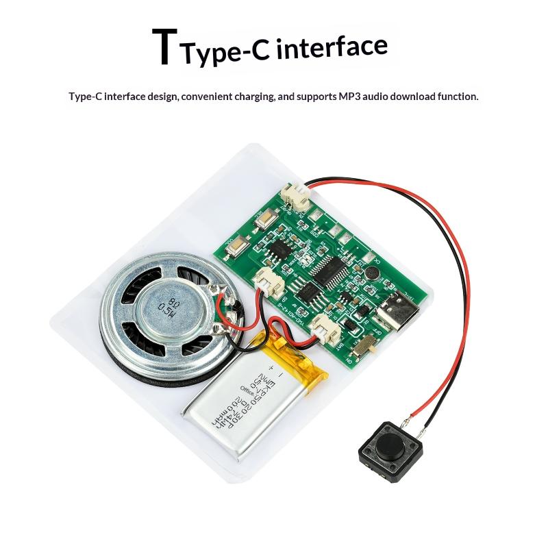 1 ks 8M USB Záznamový Narozeninový Pozdrav Hudební Hlasový Modul Čip Pro Hlasové Audio Hračku Pozdravnou Kartu DIY Záznamový A Přehrávací Modul