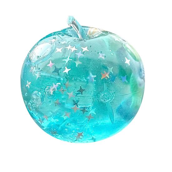 Ocean Seashells Fruit Squeeze Toy, Anxiety Relief Clear Star Sequins Stress Ball, Home Office Workers Hand Relaxation Sensory Toy