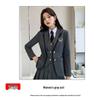 Unisex British College-Style Suit Jacket & Pleated Skirt Set: Stylish, Professional JK Uniform.