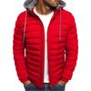 Men's 2021 Winter Hooded Cotton Coat - European Size, Solid Color, Thick, Loose Fit