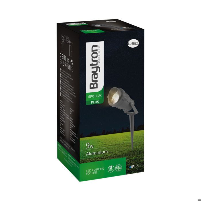 LED Spotlight Piquet 9W – Waterproof IP65 – Grey Aluminium