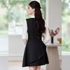 Elegant Faux Two-Piece A-line Shirt Dress