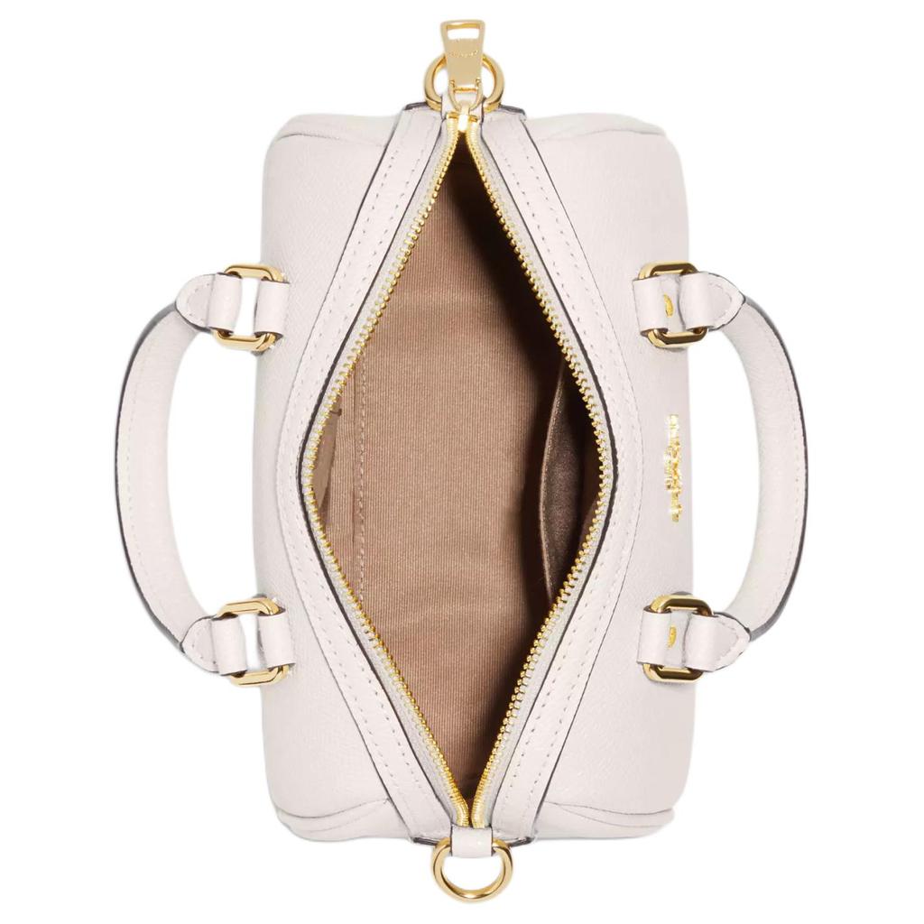 Coach Rowan 18 Metal Logo Zipper Closure Recycled Leather Handheld Shoulder Crossbody Bag Small Women Bags White CV404-IMCHK