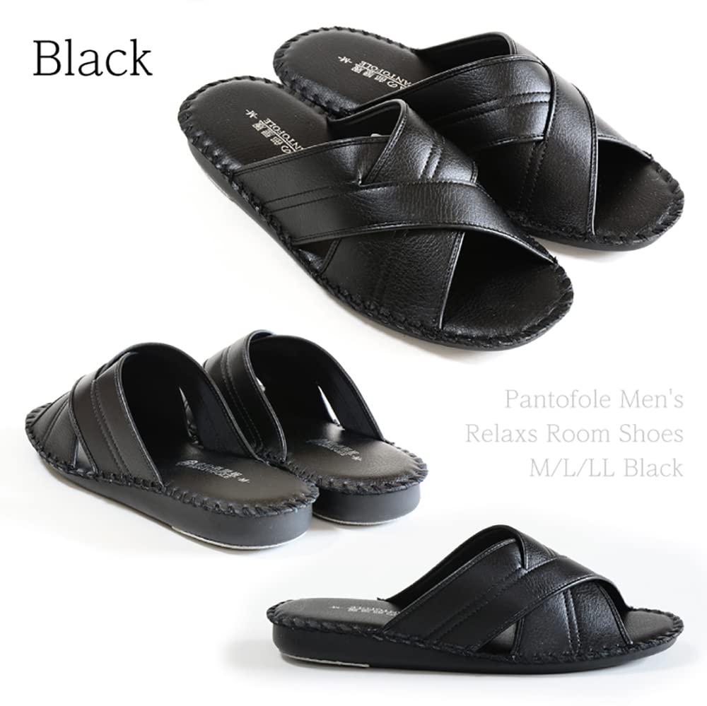 Pansy Indoor Sandals 8102 LL Size Men's Black,