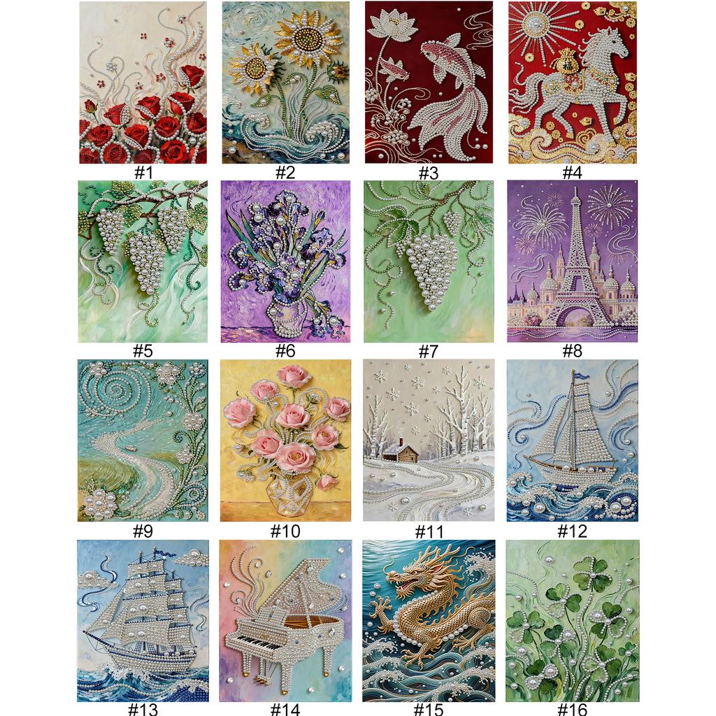 DIY Pearl Art Painting Without Frame Pearl Gem Paintings Picture Arts Craft 30x40cm for Adults Beginners Home Wall Decor