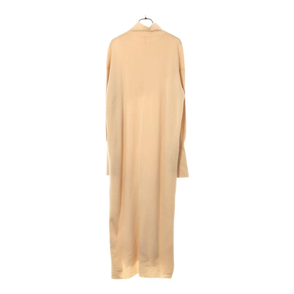 CURRENTAGE Long Sleeve Wool Blend Knit Long Dress Beige Women Used