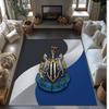 Tappeto in Velluto di Cristallo con Stampa di Calcio del Newcastle United, Comodo Assorbente d'Acqua Antiscivolo Tappeto per Pavimento Interno