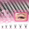 Natural Cluster Feather Lash Kit Segmented Eyelash Lash Glue Eyelash Grafting Kit Lash Extension Essential With Mix Effortless