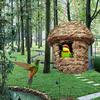 Casa para colibrí con cordón, hierba tejida a mano, lugar de descanso colgante para exteriores, casita para pájaros Natural, cabaña para pájaros, suministros exteriores