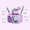Summer Kids' Cute Drop-Proof Camera Straw Cup - High Temperature Resistant Crossbody Water Bottle
