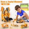Magnetic Transform Engineering Car Toy, Magnetic Cars and Trucks Toy Assembled Toys with Gift Box, Engineering Toys for Toddlers Outdoor Toddler