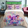 Kpop Duvet Cover Set - 3pcs Polyester Bedding Set with Digital Print, All-Season Cozy Bedroom Accessory