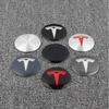 4pcs 56mm Car Emblem Wheel Hub Center Cap Stickers For Tesla Model S Model3 Model Y X Tire Center Cover Badge Decal Accessories