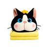 Cartoon Cat Pig Plush Pillow Blanket With Embroidered Animal Pattern For Office Nap And Travel Comfort