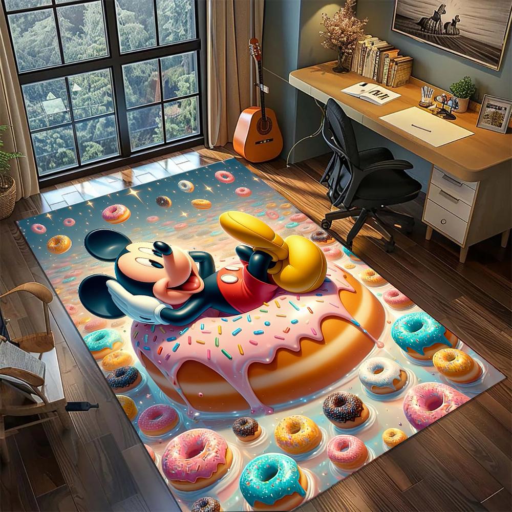 

Mickey & Minnie: Minimalist Style Rug Carpet Large Area Rug Non Slip Washable Floor Mat Gamer Room Bedroom Home Decor 60x90cm