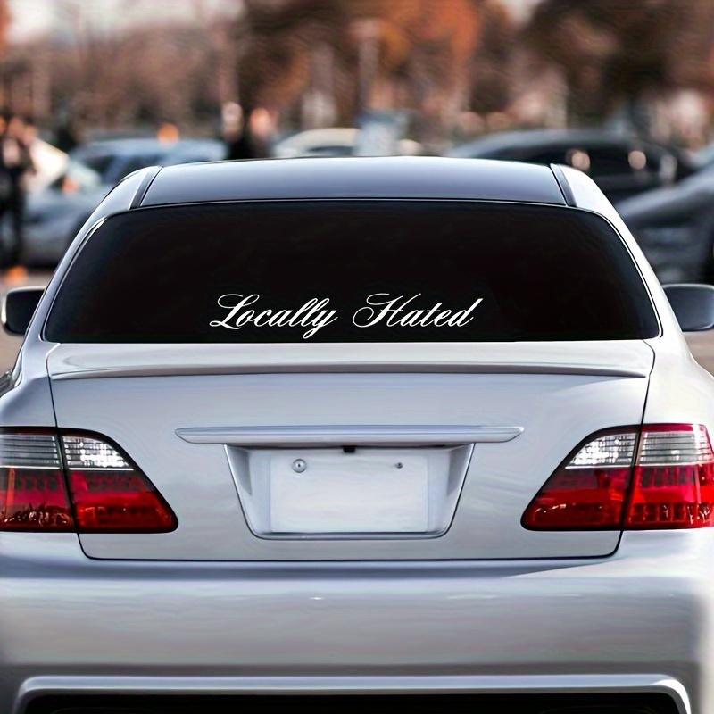 Locally Hated Car Front and Rear Windshield Sticker Reflective Auto Window Waterproof Decoration Vinyl Decals Universal