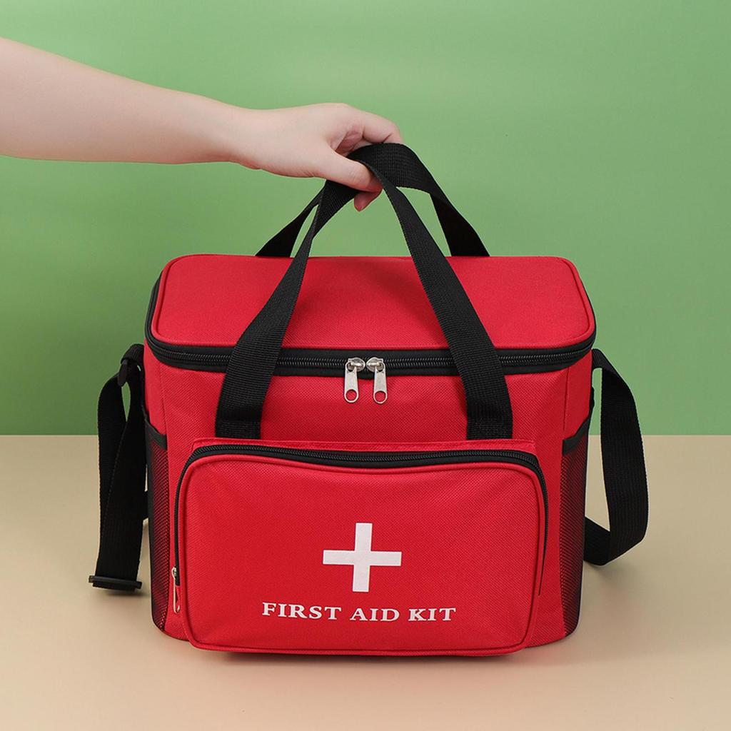 Tuščias pirmosios pagalbos krepšys, avarinis medicininis, reguliuojamas peties diržas, daugiafunkcinis, daug kišenių