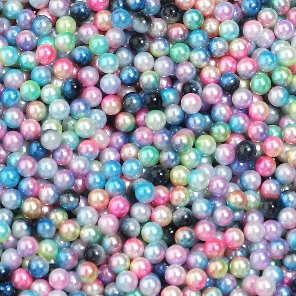 50-500pcs 3/4/5/6/8/10/12mm ABS No Hole Imitation Pearl Beads Colorful Round Loose Spacer Beads For DIY Jewelry Making Supplies