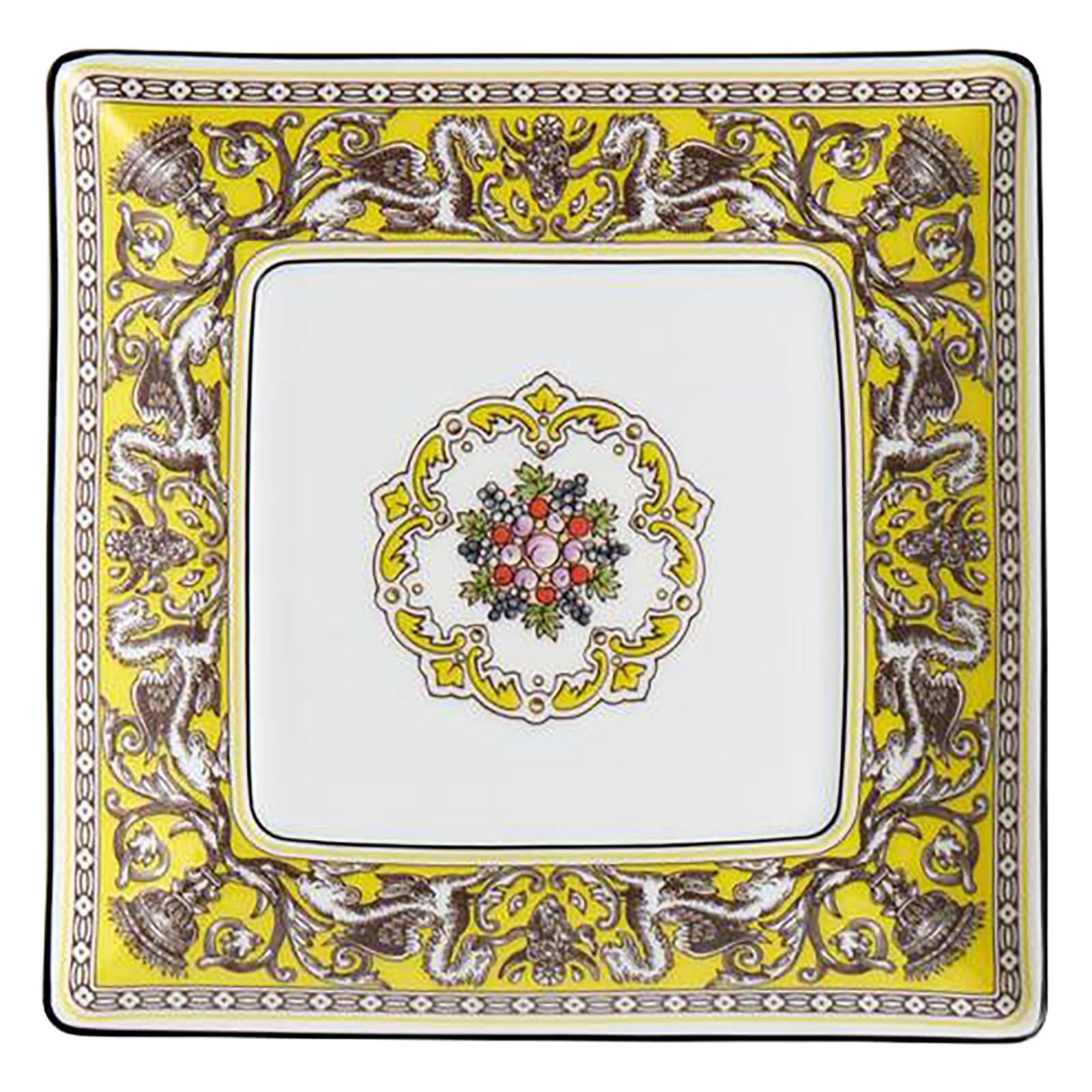 

[Officially Imported] Wedgwood Florentine Citron Square Tray, Approximately 14.5cm, Yellow, Product Number 1076509