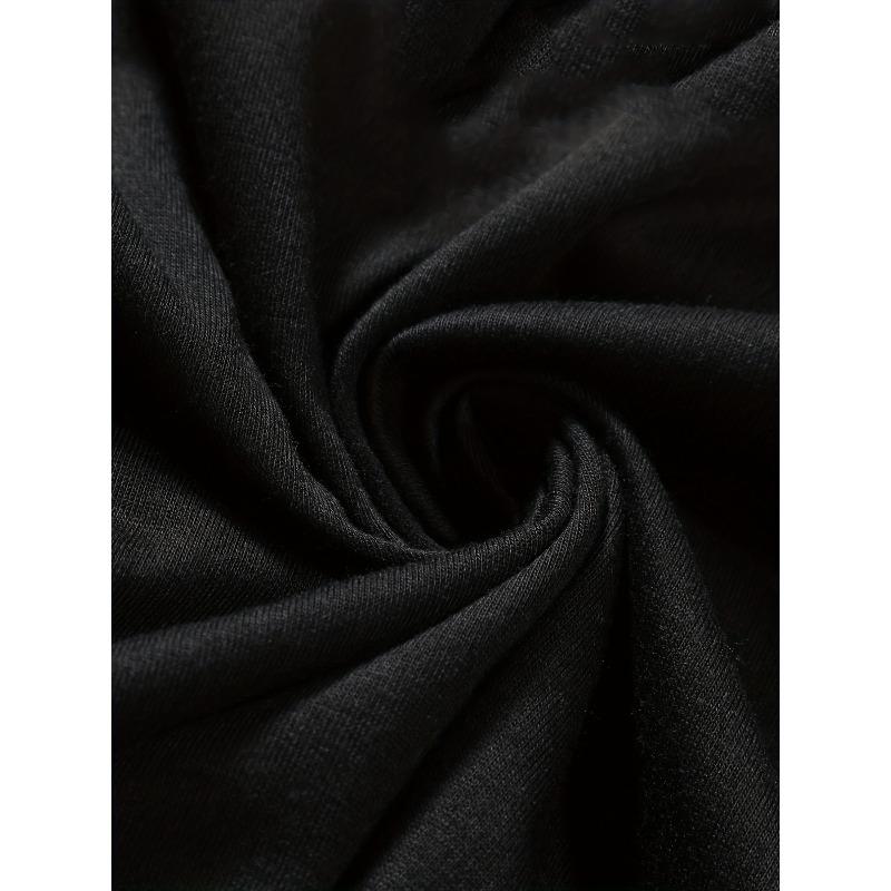 Europäische Größen Letter Grafikdruck Kreatives Herren Oberteil, Lässiges leicht dehnbares Kurzarm Rundhals T-Shirt, Herren Tee Für Sommer Outdoor