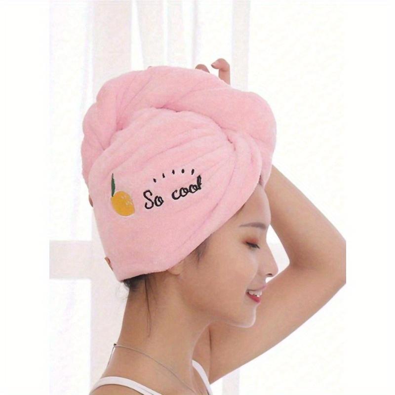 

1pc Quick Dry Hair Towel Wrap, Must-Have For Long Hair, Women s Absorbent Quick-Drying Shower Cap, Bathroom Accessories, Bathroom Set one-size рожевий