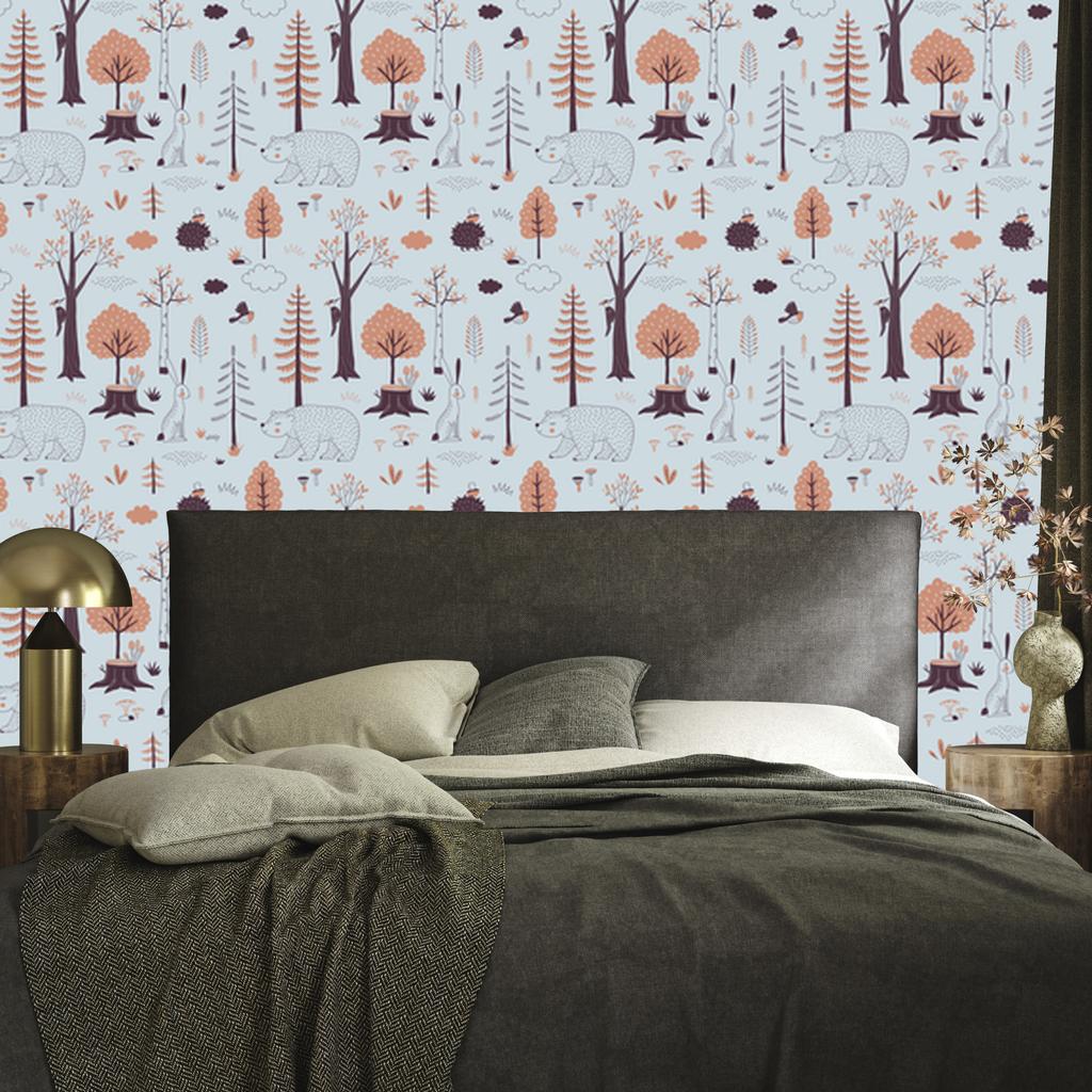 Beautiful Forest Animals Wallpaper for Living Room and Bedroom 50x1000