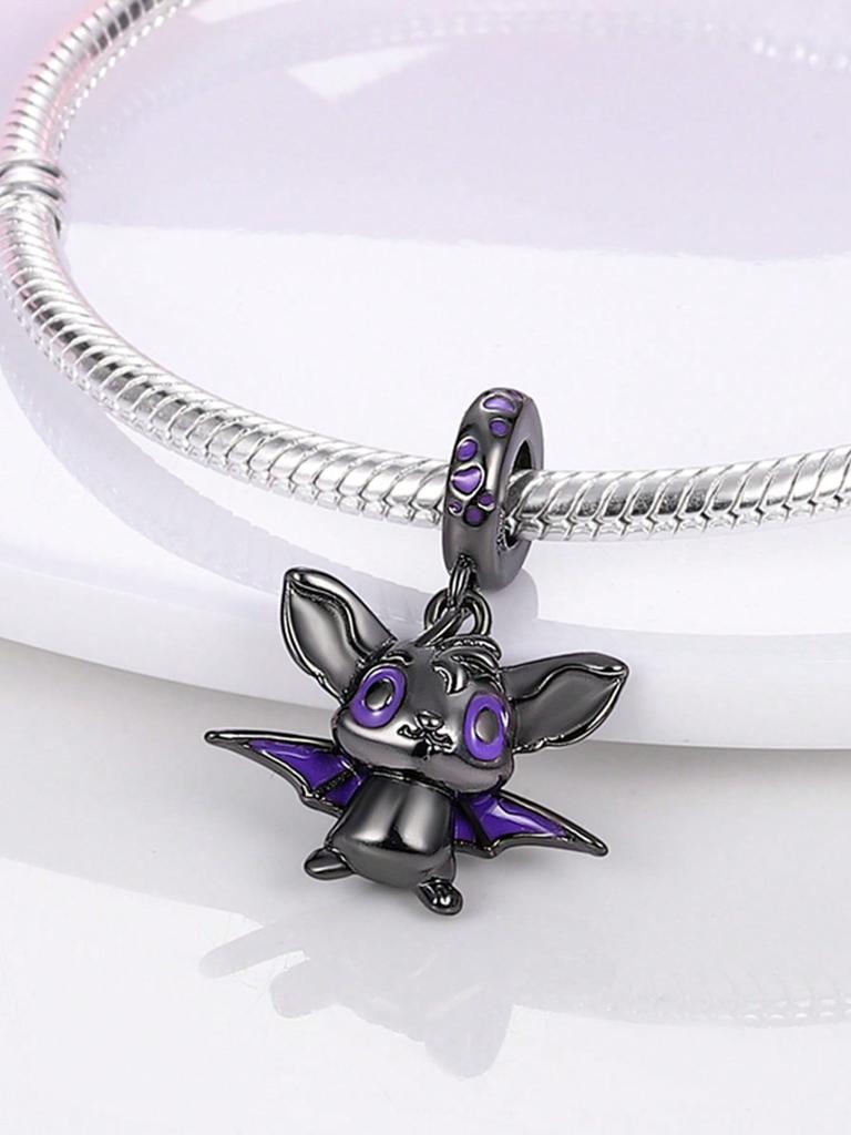 Charms Plata Skull-Headed Bat Beads Charm Copper Plated Fit Charms Copperoriginal Bracelet For Jewelry Making Diy Charm