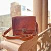 Genuine Leather Small Sized & Square Shaped