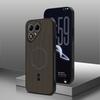 For Tecno Pova8 5G Case Magnetic Frosted Side Anti-slip Strips Skin-friendly PU Leather Cover Shockproof For Magsafe Funda