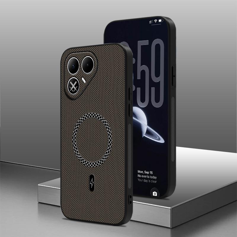 For Tecno Pova8 5G Case Magnetic Frosted Side Anti-slip Strips Skin-friendly PU Leather Cover Shockproof For Magsafe Funda