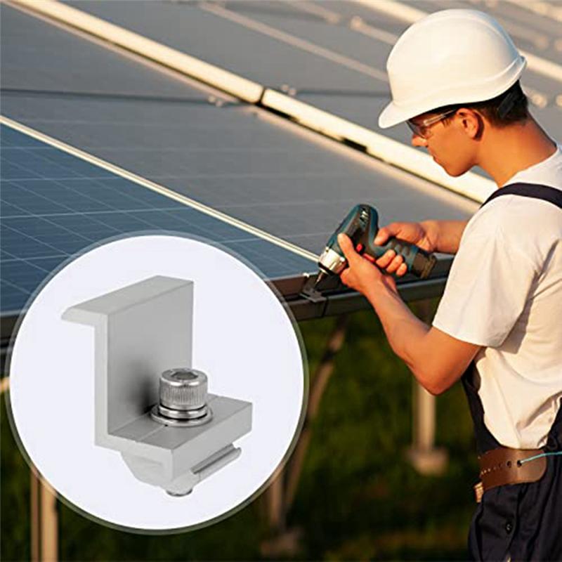 ABMH-12 Piece Solar Module Bracket End Clamp, End Clamp, Side Clamp For PV Solar Module Roof Mountings