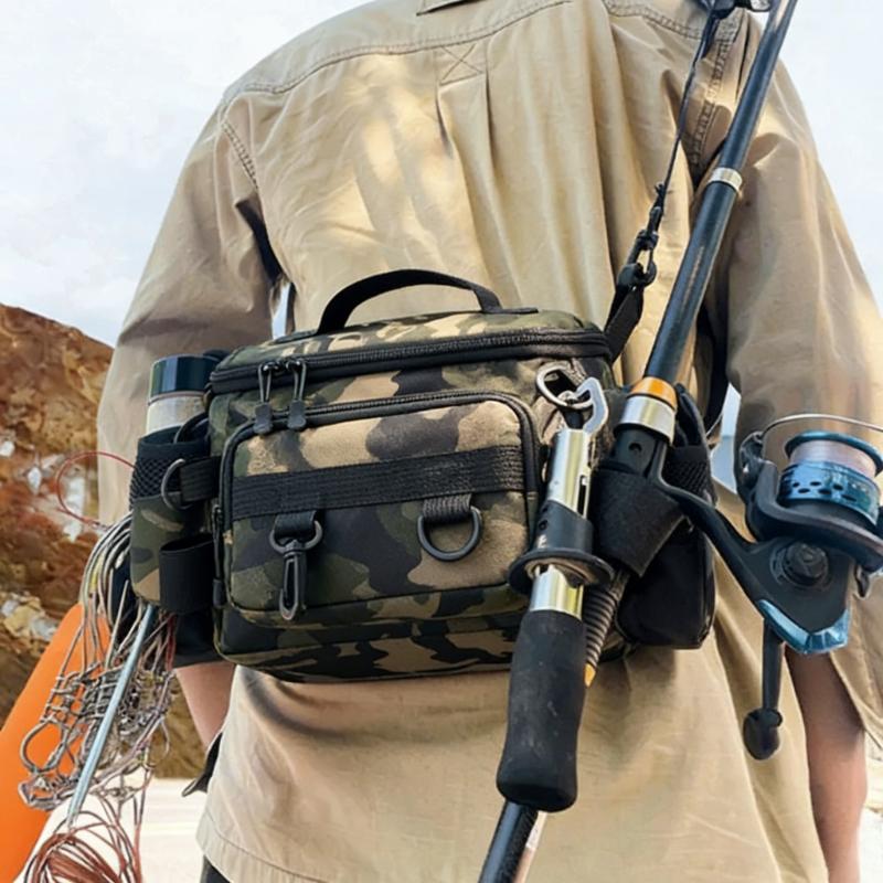 Fishing Tackle Backpack with Rod Holder - Portable Tackle Backpack for Fly Fishing Equipment & Outdoor Sports Accessories