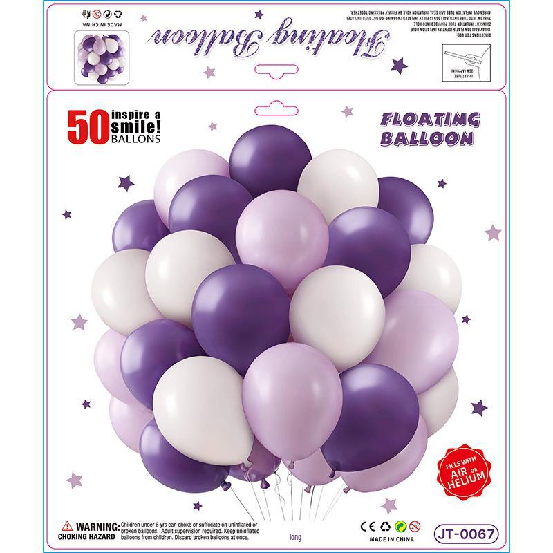 50-teiliges mattes Ballon-Set zur Geburtstagsfeier-Dekoration