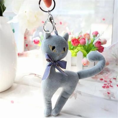 Mini Cat Plush Toy Creative Cute Cat Small Pendant Toys Doll Key Ring Rag  Wedding Throwing Gift 18CM
