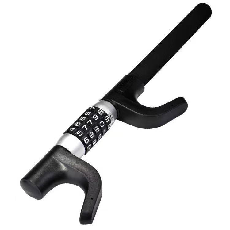 Car Steering Wheel Lock with Combination Code, Telescopic 2-Section Anti-Theft U Lock чёрный