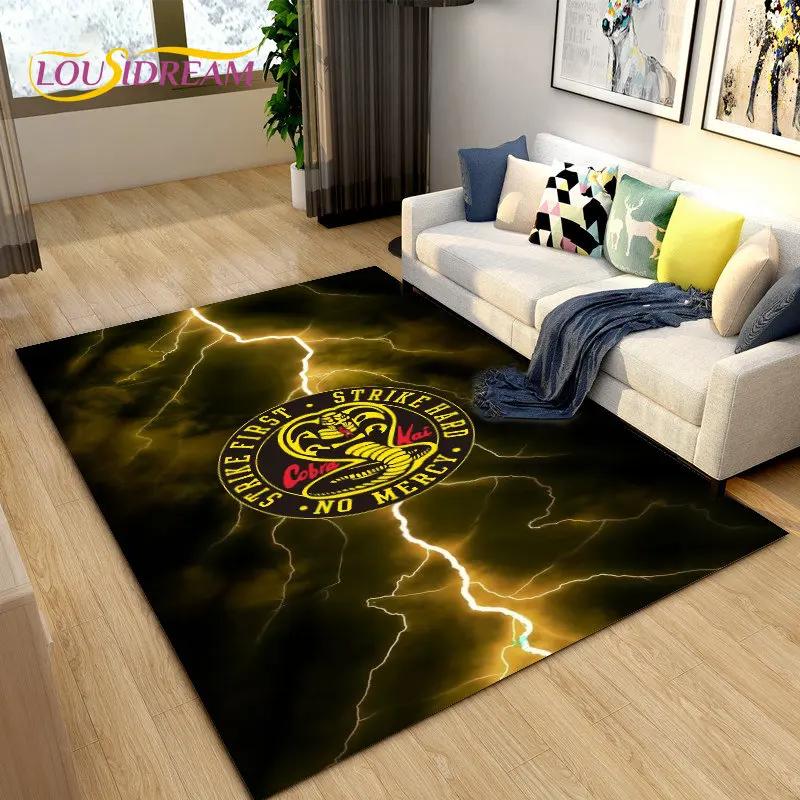 Cobra Kai Amanda TV-Karate-Teppich, groß, Teppich für Wohnzimmer, Schlafzimmer, Sofa, Fußmatte, Dekoration, rutschfeste Bodenmatte für Kinderspiele