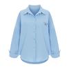 SELLY'S Puppy Embroidery Back Slit Loose Fit Shirt_I6A-Csh008