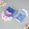 Anime Cats Paws Gloves Furry Plush Beast Paws Gloves for Girl Women Halloween Party Costume Handwear Cosplay Accessories