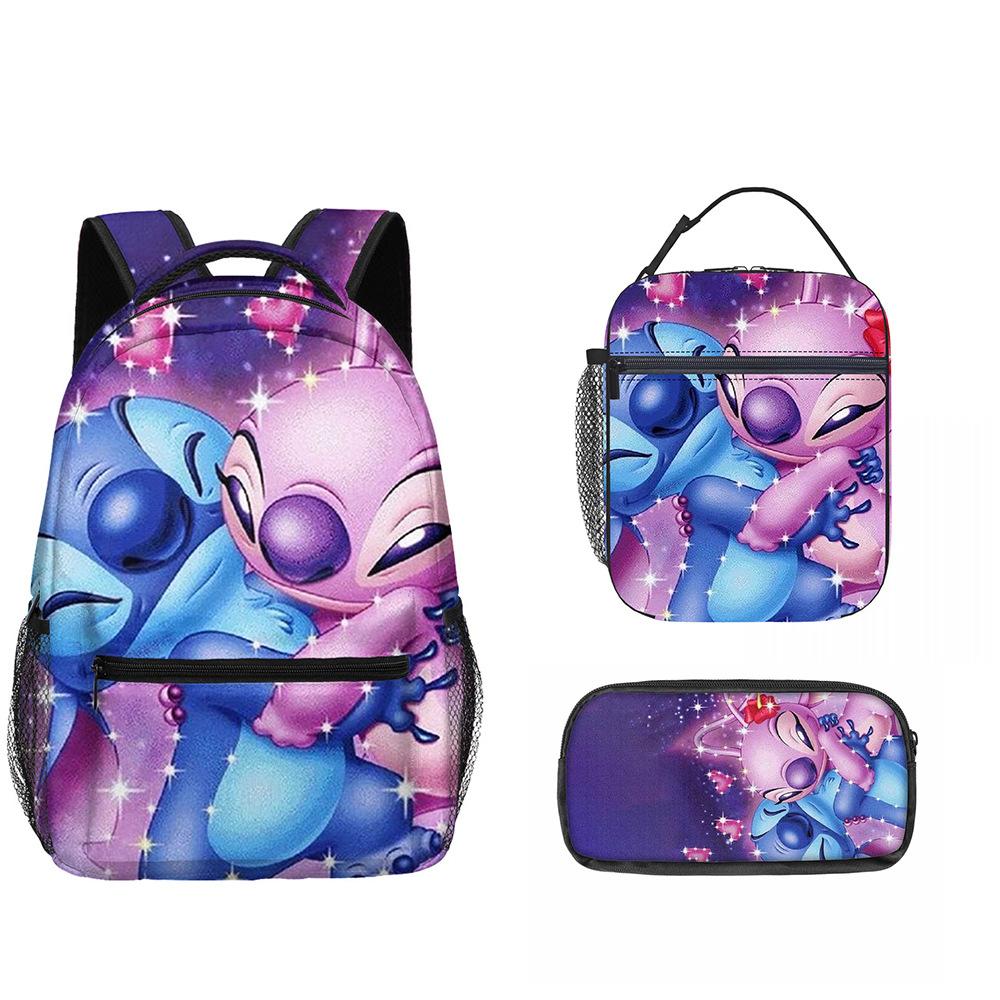 Children'S School Bag, Primary And Secondary School Students Backpack, Children'S Meal Bag, Cartoon Pencil Case Three-Piece Set
