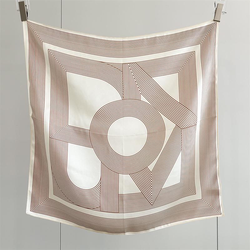 Silk Silk Scarf Women's Spring Summer New Mulberry Silk Temperament Workplace Versatile Chinese Square Scarf Outer Scarf Shawl