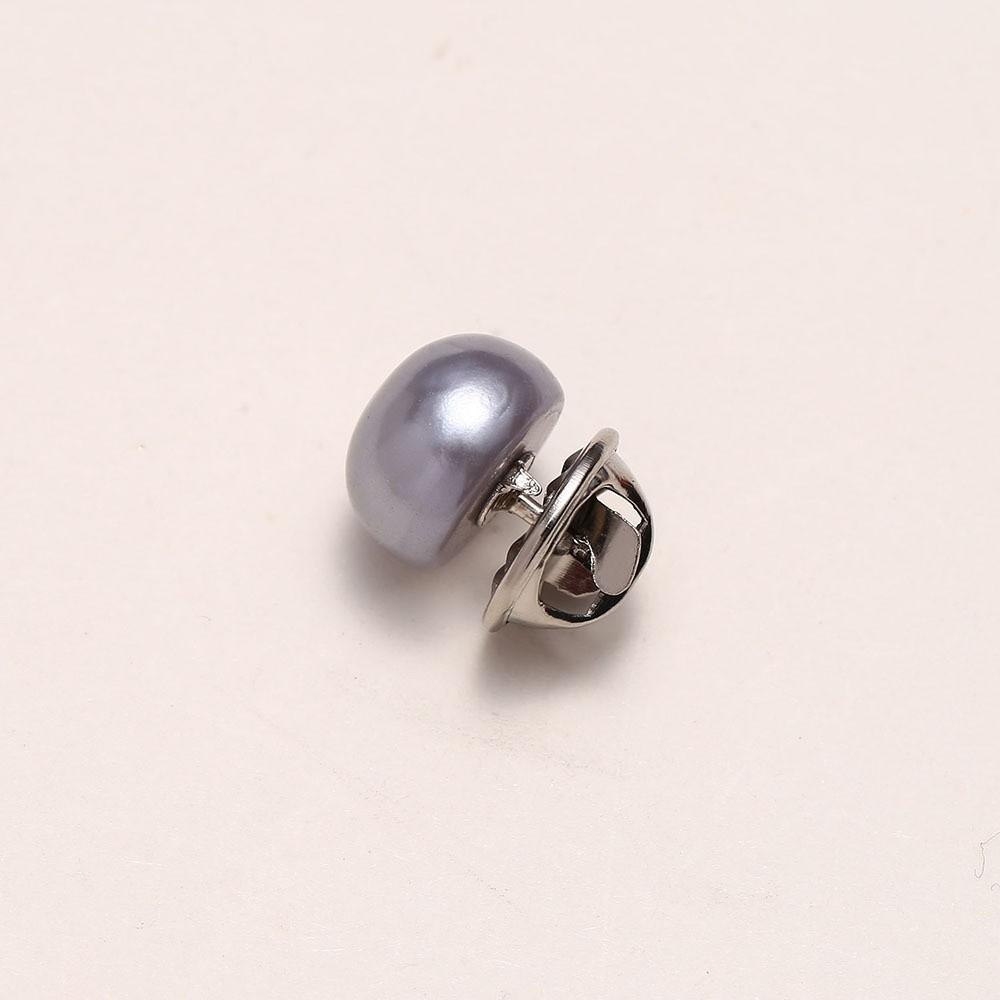 10pcs Imitation Pearl Pearl Button Pins Fixed Pin Button Brooch Pins  For Clothes Decor