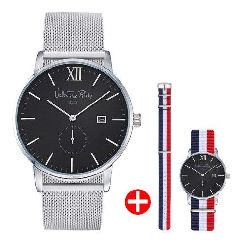 

[VALENTINO RUDY] Мужские металлические часы VALENTINO RUDY с сетчатым ремешком VR1301B-BKWT FREE