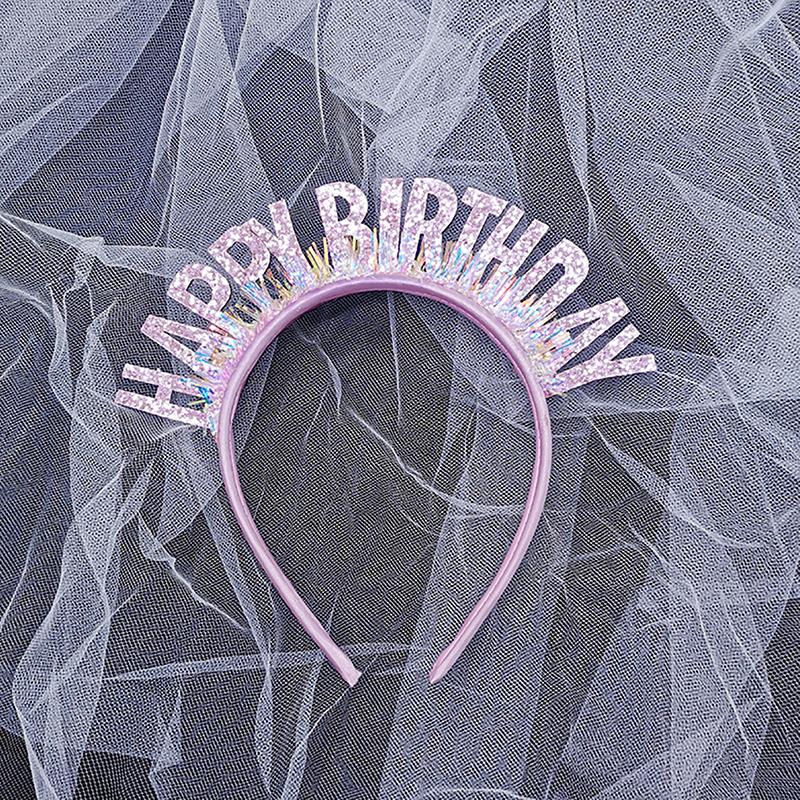 

Блестящий С Днем Рождения Повязка На Голову С Блестками Украшение На День Рождения Вечеринка По Дню Рождения розовый
