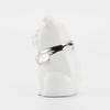 Seto ware right platinum approximately 5cm diameter x 9cm mini good luck made in Maneki-neko (beckoning cat) figurine, white, paw, finish, height,