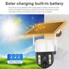 Solar-powered Surveillance Camera, Outdoor Waterproof, Wide-angle 10x Zoom, WIFI/4G Automatic Tracking Security Camera